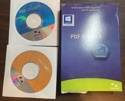 Nuance PDF Converter 8 & PDF Create 8 Software (CD’s w/ Keys) - Image 1 of 3
