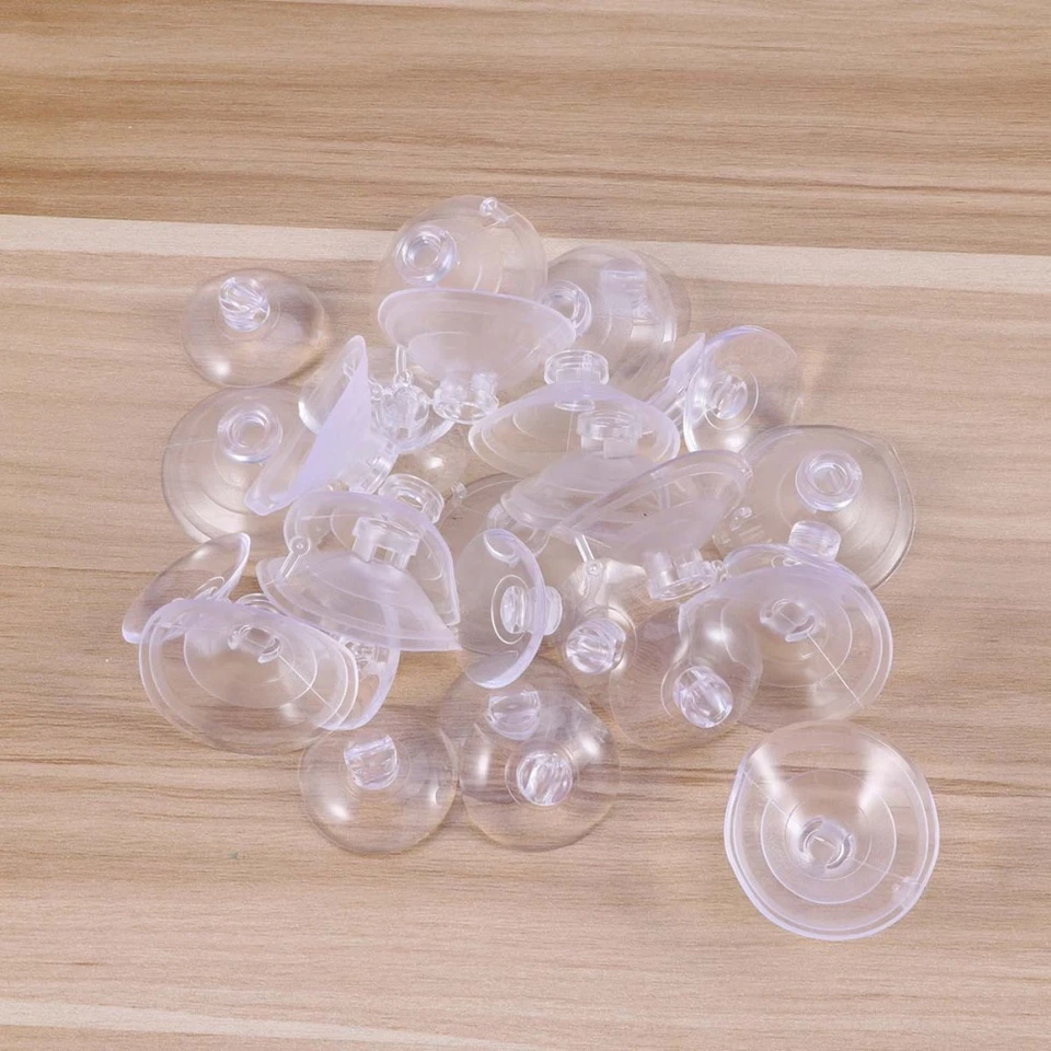  Ganci da parete con ventose in plastica trasparente da 30 pezzi senza ganci per - Immagine 1 di 4