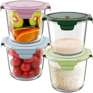 23Oz Glass Meal Prep Containers with Lids, Airtight 3-Cup Glass Storage Containe - Picture 1 of 12