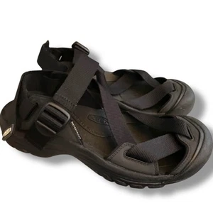 Keen Mens Zerraport II 1022418 Black Fabric Trail Hiking Sandals Shoes Size 9 - Picture 1 of 10