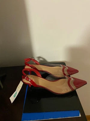 NUEVO MUJER TALLA 8.5 A NEW DAY ROJO ELEANOR TACONES GATITO HONDA Foto 1 de 4