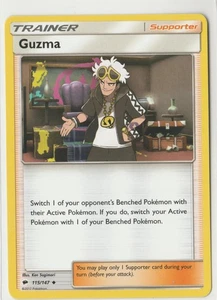 Pokémon Guzma Brennende Schatten 115/147 Uncommon EN Trainer Supporter - Bild 1 von 2