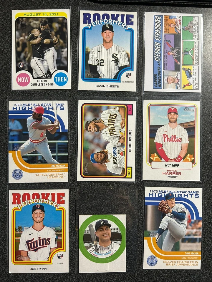 Combo de cómics 2022 Topps Heritage High Pick 'Em Highlights RP Tapas Now&Then Foto 1 de 1