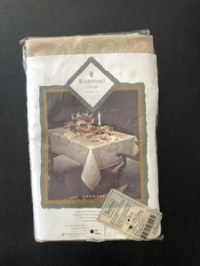 Waterford Linens Ardmore Tablecloth 70" Round Goldish NEW Vintage - Picture 1 of 5