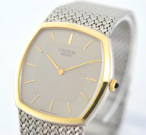 New Battery Seiko Credor 5930-5390 Women's Watch 14K Bezel Silver Dial Quartz - Picture 1 of 20