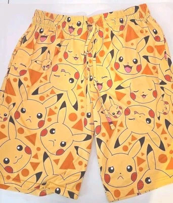 Шорты для сна мужские Pokemon Many Pika Faces с карманами размер большой Pikachu - Изображение 1 из 3