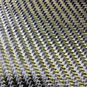 Carbon fiber Metallic Gold&Silver reflection mixed fabric Twill cloth 100*50cm - Picture 1 of 5