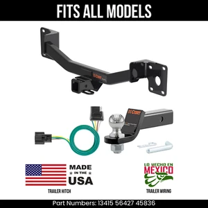 Enganche de remolque para Cadillac XT4 19-24 4 pines cableado bola de 2" se adapta a todas las curtas 4K 2" - Imagen 1 de 22