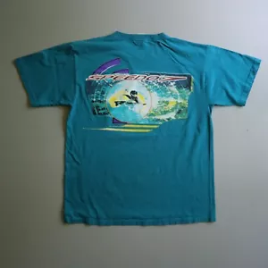 Vintage 90s SPEEDO T Shirt Double Sided Surfing Print - Picture 1 of 8