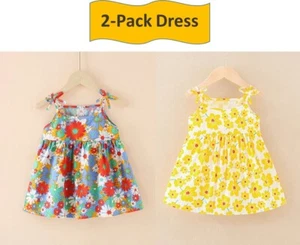 Girl Floral Summer Dresses Baby Toddler Outfits 18 Months-3 Years - Picture 1 of 5