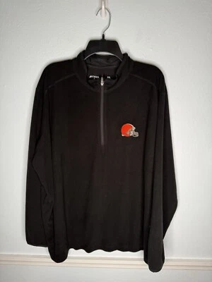 Chaqueta Pullover Antigua 1/4 Cremallera Polar Cleveland Browns NFL Hombres 3XL Fútbol Foto 1 de 4