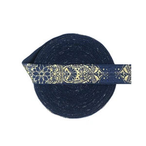 Foliendruck Foldover elastisch FEIND 5/8" gepunktet Leopard Haargummi Borte 50 100 Yard - Bild 1 von 61