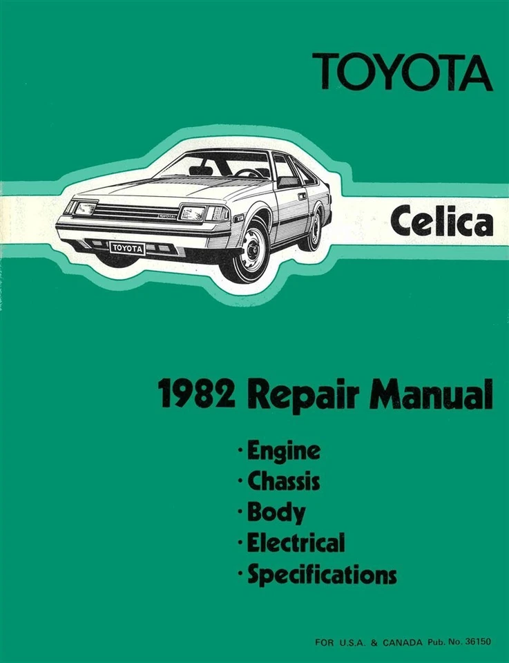 Toyota Celica 1982 manual de reparación de servicio de taller Foto 1 de 1