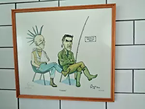 Signierter limitierter Druck Bryn Parry c1989 Opfer gerahmt 17 x 15,5 Zoll gebraucht - Bild 1 von 21