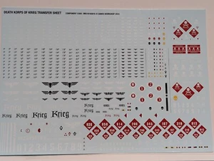 Death Korps of Krieg Transfer Sheet 2024, Decals, Astra Militarum, 10th Ed 40K - Bild 1 von 1