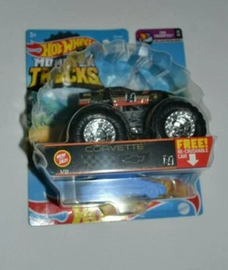 HOT WHEELS 2021 MONSTER TRUCKS - CORVETTE 3/75 WITH CRUSHABLE CAR! - Bild 1 von 3