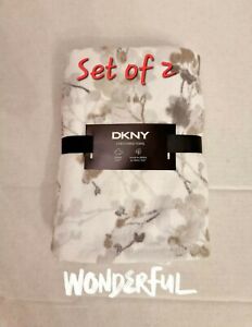 DKNY Hand Towels Set of 2 Super Soft Cotton New with Tag - White