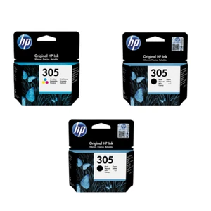 Kit di 3 cartucce Hp 305 - 2 305 Bk 3YM61AE + 1 cartuccia hp305 tricolor 3YM60AE - Foto 1 di 1