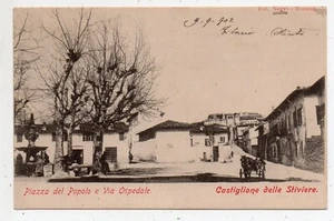 CASTIGLIONE DELLE STIVIERE - Piazza del Popolo e Via Ospedale - Postcard - 1902 - Picture 1 of 2