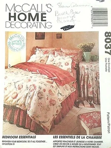 McCall 8037 BEDROOM ESSENTIALS 1995 pattern Includes Instruction booklet Uncut - Picture 1 of 6