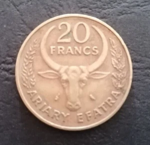 MALAGASY  1970  COIN ,  20 FRANCS - Picture 1 of 2