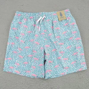 Chubbies Swim Trunks Men XL 7" Blue Pink Liner Flamingo Graphic Stretch Shorts - Picture 1 of 9