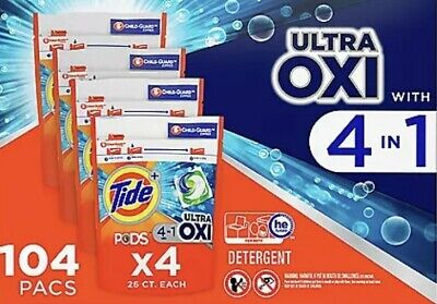 Tide PODS Ultra Oxi Liquid Detergent Pacs (104 Loads) • 23.98$