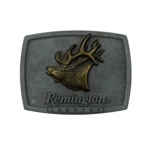 Vintage Remington Country Bugling Elk Belt Buckle by Sid Bell - Made in USA - Picture 1 of 2