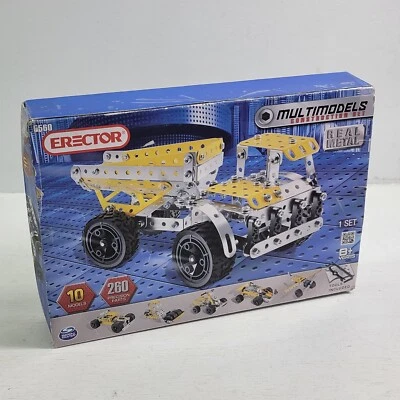 ERECTOR Meccano Multimodel 10 Models Construction Vehicle Set Real Metal 5560 - Image 1 of 4