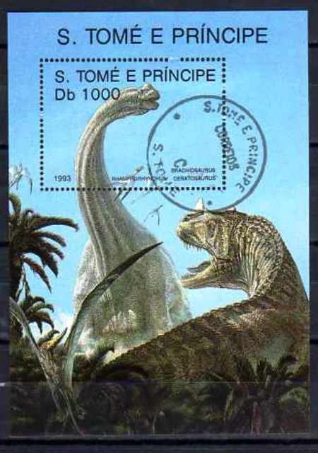 史前动物圣托马斯和王子 1993 (13) 块码 Yvert 号 146 二手 — 第 1/1 张图片