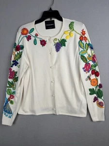 Michael Simon New York cardigan donna S/M avorio lunghezza manica bottoni 4108 - Foto 1 di 15