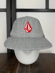 Volcom Hat Cap Snap Back Adult One Size Gray Red Trucker Skate Skateboard - Picture 1 of 13