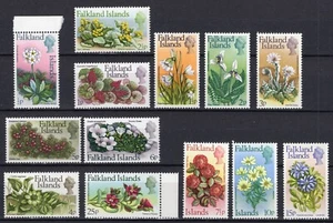 Islas Malvinas 1972 Flor Completo Set Definitivo Michel #205-217 Estampillada sin montar og - Imagen 1 de 2