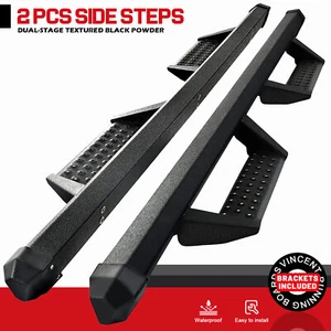 FIT 19-24 Ford Ranger Super Crew Cab Drop Steps 3" Running Board Nerf Bar BCKA - Picture 1 of 9