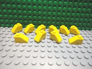 Lego 10 gelbe 2x1 Pisten 45 Grad Stein Block NEU - Bild 1 von 1