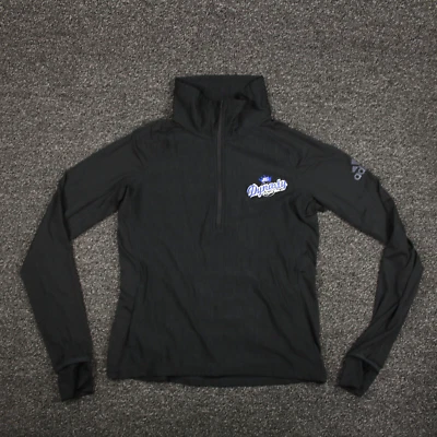 Camisa Adidas Mujer Mediana Negra 1/4 Cremallera Climalite Correr Voleibol Transpirable Foto 1 de 4