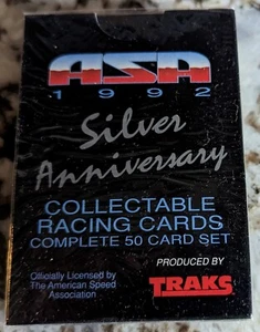1992 ASA Silver Anniversary Collectable Racing Cards Complete 50 Card Set Sealed - Picture 1 of 8