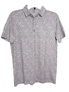 Two Friends Golf Mens polo shirt size S White Geometric Short sleeve - Picture 1 of 13