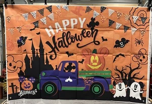 Disney Banner Backdrop Happy Halloween 59” X 39” - Picture 1 of 3