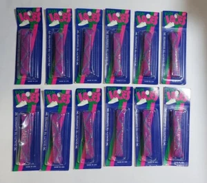 Menge 12 Vintage "Fun Laces" Schnürsenkel 27" Beere Mehrfarbig - Made in USA - Bild 1 von 3