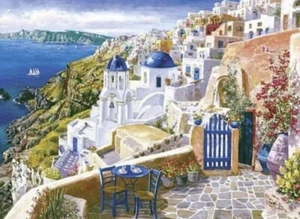 SANTORINI (2) CROSS STITCH PATTERN - Picture 1 of 2