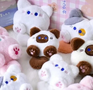 kawai soft stuffed animal little cat keychain plush bag car pendant keychain - Picture 1 of 12