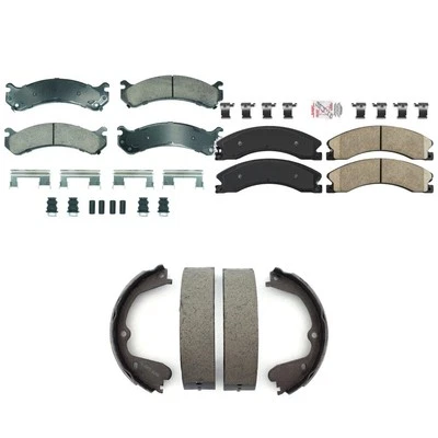 Kit de pastillas de freno delanteras traseras zapatas de estacionamiento para Chevrolet Express 3500 4500 2009-202 Foto 1 de 4