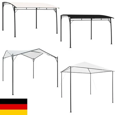 Metall Pergola Gartenpavillon mit Sonnenschutz Terrassenüberdachung Zelt Vordach - Bild 1 von 4