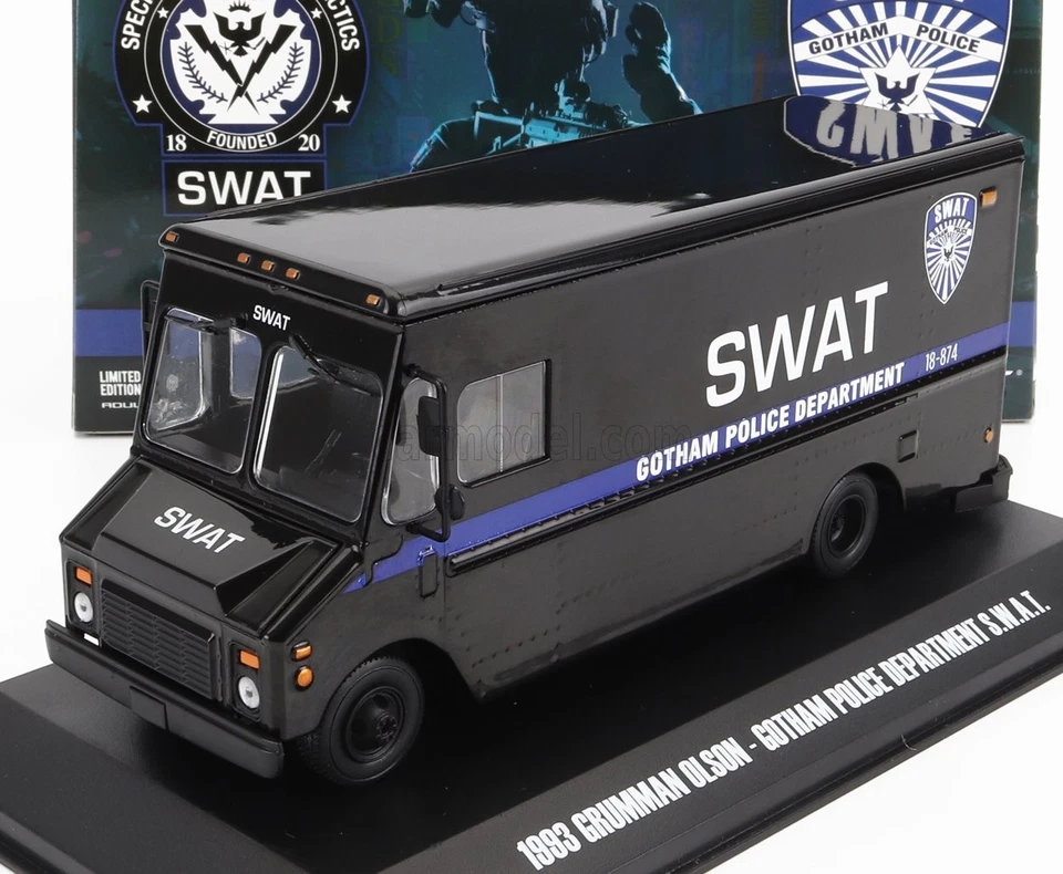 1/43 GREENLIGHT - GRUMMAN - OLSON VAN GOTHAM POLICE DEPARTMENT S.W.A.T. 86355 - Immagine 1 di 1