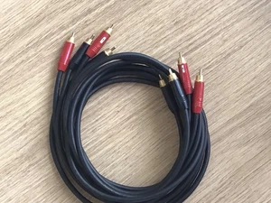 2 pairs, BRIMAR Audio laps 7N Super OCC Copper ,Triple Shielding RCA Cables - Picture 1 of 11