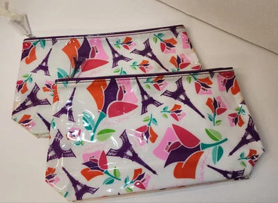 2 NUEVAS Bolsa de Maquillaje Lancome Torre Eiffel con Cremallera Cosméticos Bolsa de Viaje Foto 1 de 4