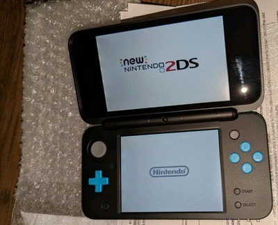 Brand New Nintendo 2DS XL- Black Turquoise Console -USA English Nintendo Service - Image 1 of 4