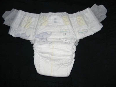 2 Swaddlers Pampers modificados tamaño (7) 35+Lbs con (dobles pestañas) Foto 1 de 4
