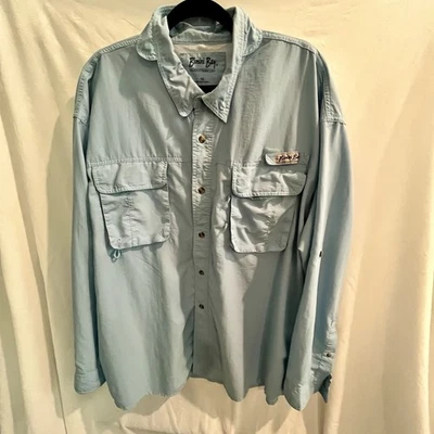 Camisa de pesca Bimini Bay manga larga azul para hombre talla: 3XL protección solar Foto 1 de 4
